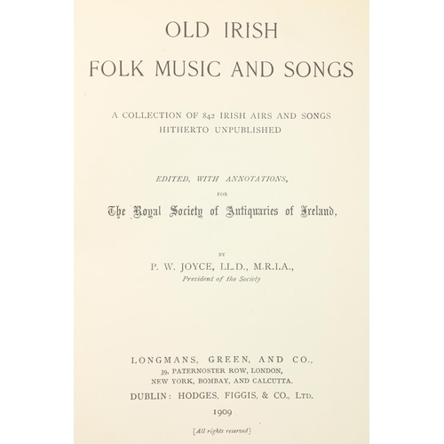 152 - Joyce (P.W.)Ed. Ancient Irish Music, sm. folio D. 1873. New Edn., with Harmonies by Prof. Glover; al... 