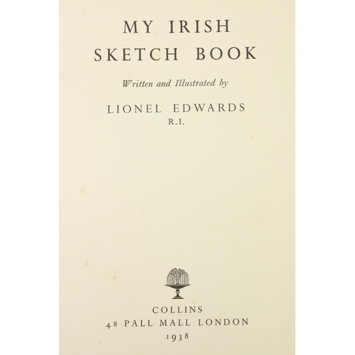 161 - With Fine Mounted Coloured PlatesEdwards (Lionel) My Irish Sketch Book, lg folio L. 1938, First Edn.... 