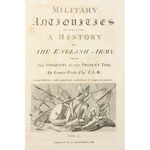 168 - Military: Grose (Francis) Military Antiquities Respecting A History of the English Army, 2 vols. fol... 