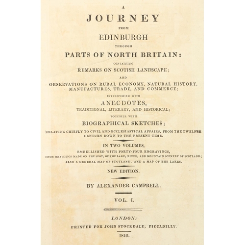 63 - Fine Sepia PlatesCampbell (Alex.) A Journey from Edinburgh through Parts of North Britain, 2 vols. l... 