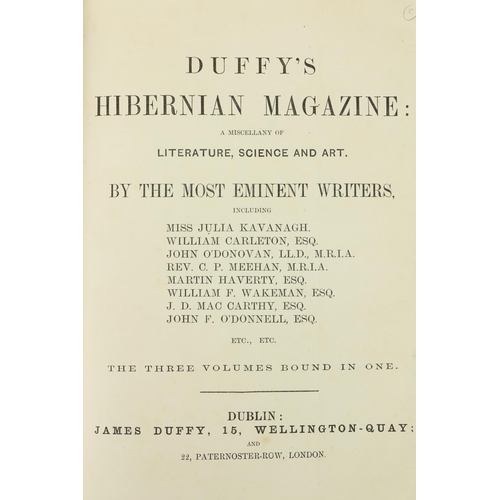 67 - Periodical: Duffy (James)  Duffy's Hibernian Magazine, 3 vols. bound in one, 4to Dublin 1860, wd. cu... 