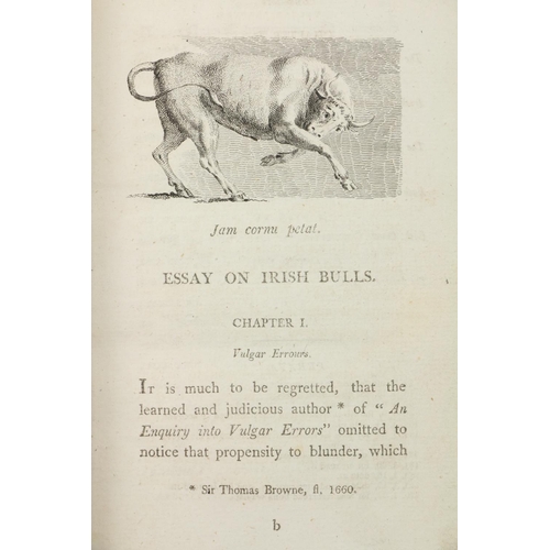 87 - Edgeworth (R. Lovell & Maria) Essay on Irish Bulls, sm. 8vo Lond. (J. Johnson) 1802. First Edn.,... 