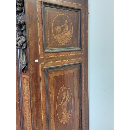 17 - A very good 18th Century South German walnut and marquetry two door Cupboard or Wardrobe, with parti... 