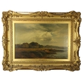 Arthur Gilbert (1819 - 1895) 'On the Thames above Henley,' O.O.C., 41cms x 61cms (16'' x 24'') in at... 