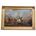 In the Manner of Jacques Courtois (1621 - 1676)'Ancient Chaotic Battle Scene with Men on horseback, ... 