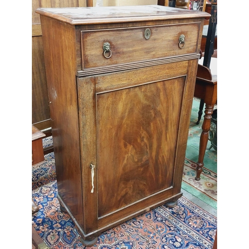 69 - A 19th Century mahogany Dining Room Pedestal, the rectangular moulded top above a frieze drawer and ... 