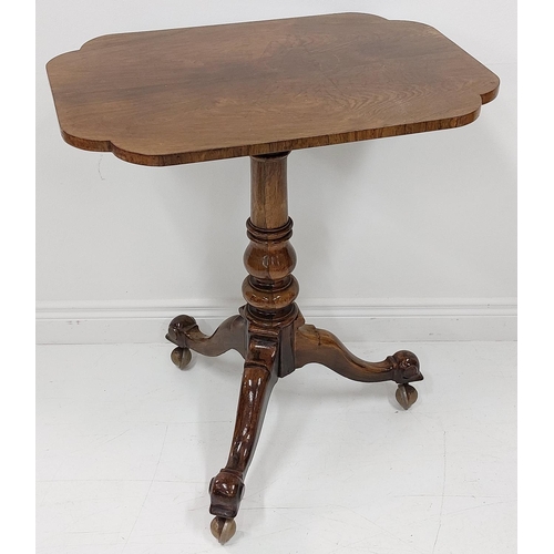 134 - A very good and rare Victorian rosewood tripod Occasional Table, James Winter, Wardour St., Soho, Lo... 