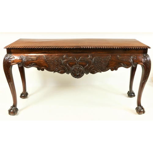 159 - A good quality 19th Century Irish mahogany Side Table, the plain top with gadroon edge over a shaped... 