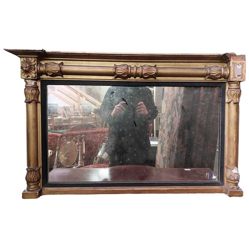 3 - A William IV giltwood Overmantel, of small proportions, in the manner of Del Vecchio, approx. 60cms ... 