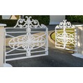 A  pair of important early 19th Century heavy Gates, each with S scrolled designs and floral motif c... 