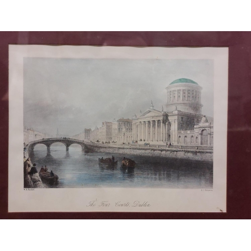 464 - After S.C. HallPrints: Four coloured Views in Dublin, to include:* Bank of Ireland* Trinity College*... 