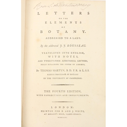 208 - Martyn (Thos.)ed. Letters on the Elements of Botany, addressed to a Lady by the Celebrated J.J. Rous... 