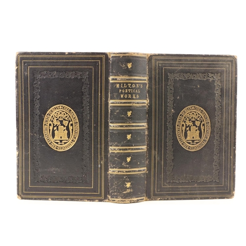 225 - T.C.D. Prize Binding: Milton (John) The Poetical Works of ..., thick 8vo Lond. 1853. Engd. frontis &... 