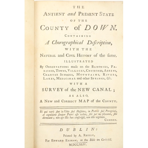 93 - Co. Down:  Smith (Chas.) The Ancient and Present State of the County of Down, Containing a Chorograp... 