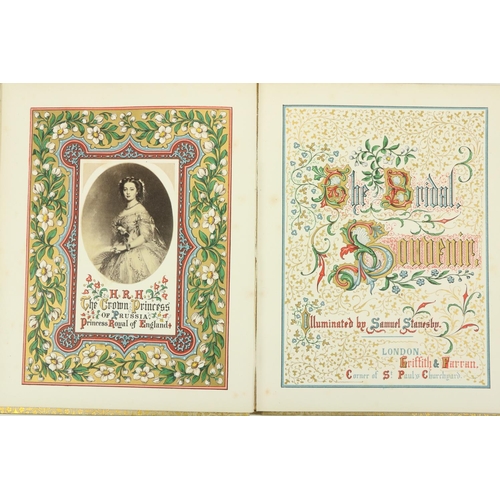 236 - Attractive Illuminated Volume: Stanesby (Samuel) The Bridal Souvenir, sm. 4to Lond. (Griffith & ... 