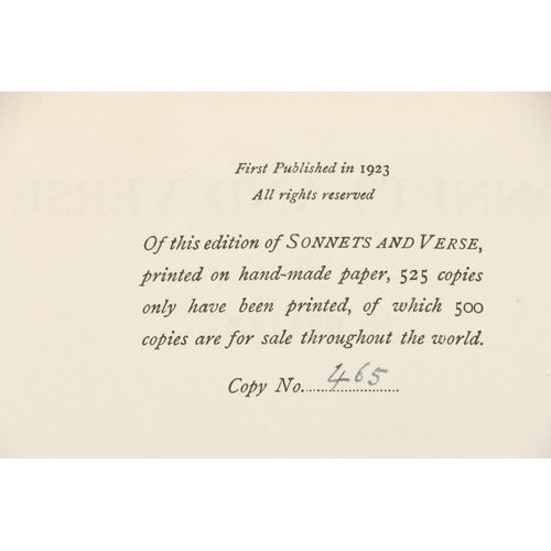 550 - A Gift to Lady Lavery with Inscription & SketchBelloc (Hilaire) Sonnets and Verse, 8vo, L. (Duck... 