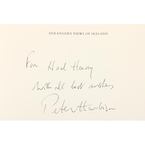 553 - Harbison (Peter) Berenger's Views in Ireland, oblong, sm. folio D. 1991. Signed Pres. Copy; Berenger... 