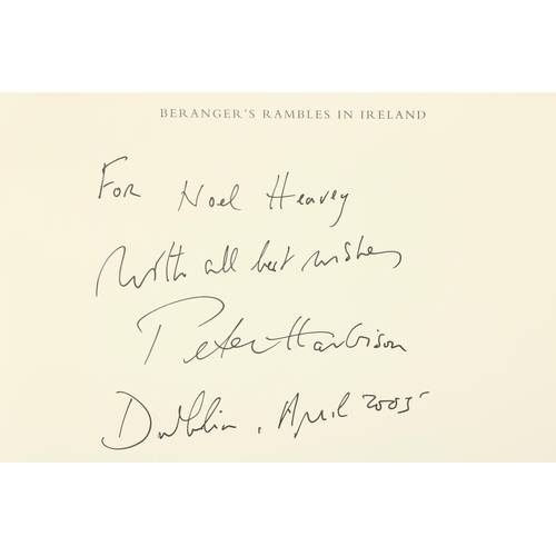 553 - Harbison (Peter) Berenger's Views in Ireland, oblong, sm. folio D. 1991. Signed Pres. Copy; Berenger... 