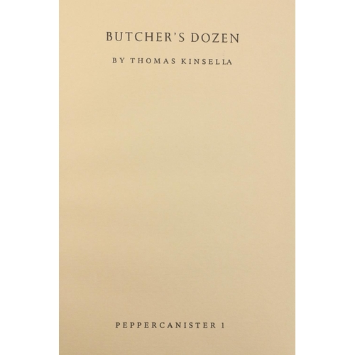 631 - Poetry: Kinsella (Thomas) Butcher's Dozen, 8vo Dublin (Peppercanister I) 1972. Lim. Edn. No. 21 of 1... 