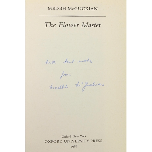 633 - Northern Ireland Poetry: Mc Guckian (Medbh) The Flower Master, Oxford 1982. Signed; & 2 others S... 