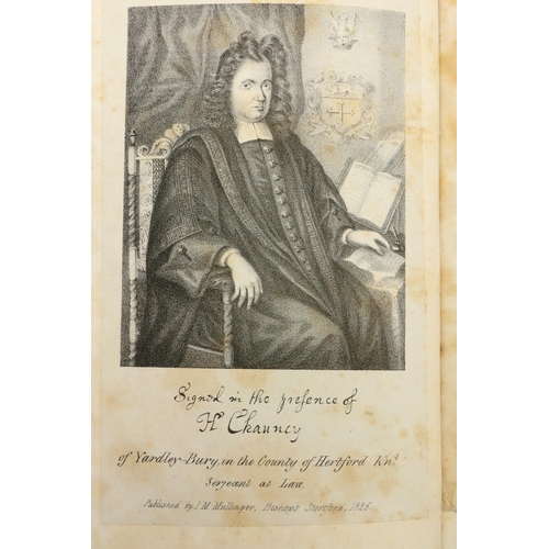 639 - Chauncy (Sir Henry) The Historical Antiquities of Hertfordshire, 2 vols. thick 8vo Lond. & Bisho... 