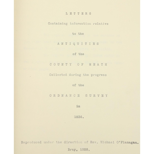 665 - Co's Longford & Meath: O'Flanagan (Rev. M.)ed. Letters ... relative to the Antiquities of the Co... 