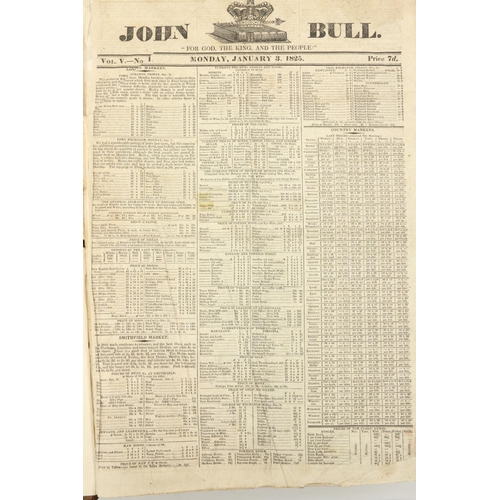 800 - Rare English Newspaper 1820-1827Periodical: [Hook (Theo.)]ed. John Bull, For God, The King and The P... 