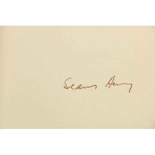 710 - Heaney (Seamus)  Preoccupations - Selected Poetry 1968-1978, Lond. 1984. First Edn., Signed 9.XI.89;... 