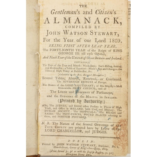 714 - Almanacs: Sewart (J. Watson) The Gentleman's and Citizen's Almanack, for 1796, 1802, 1809, & 181... 