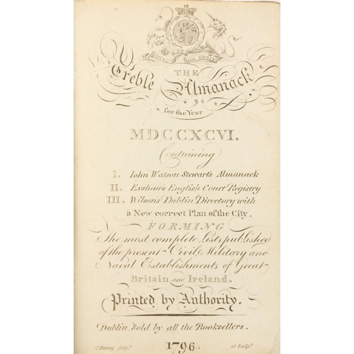 714 - Almanacs: Sewart (J. Watson) The Gentleman's and Citizen's Almanack, for 1796, 1802, 1809, & 181... 