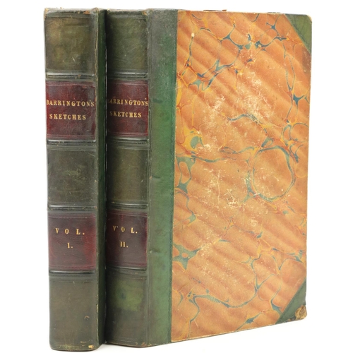 728 - Barrington (Sir Jonah) Personal Sketches of His Own Times, 2vols. 8vo Lond. 1827. First Edn., Port. ... 