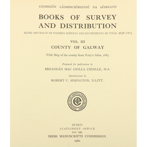 793 - I.M.C. - Simington (Rob. C.)ed. Books of Survey and Distribution... 1636-1703,  Vol. I, County of Ro... 