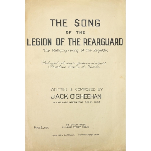 803 - Original Republican Music:  O'Sheehan (Jack) Hare Park Internment Camp, 1923, The Song of the Legion... 