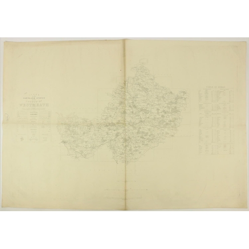 810 - Co. Westmeath:  Ordnance Survey Maps, engd. fold. Index Map to Co. Westmeath, c. 1886, & collect... 