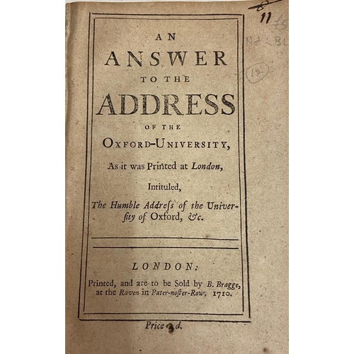 818 - 18th Century Pamphlets: 1. [Hoardly (B.) D.D.] Some Short Remarks upon the late Address of the Bisho... 