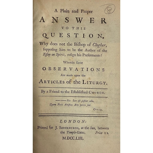 821 - 18th Century Pamphlets: 1. [Kennet (Wh.)] The Present State of Convocation, In a Letter, Giving the ... 