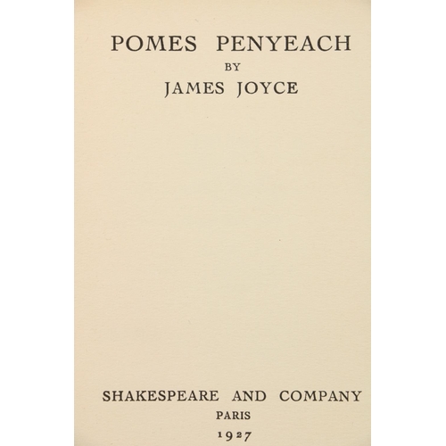 830 - Joyce (James) Pomes Penyeach, 24mo, Paris (Shakespeare and Company) 1927, First Edn., errata slip at... 