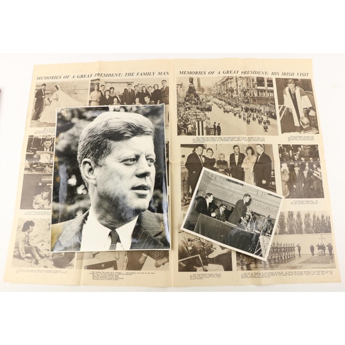 838 - Photographs: - [J.F.K.] an original black and white Photograph of the U.S. President during his visi... 