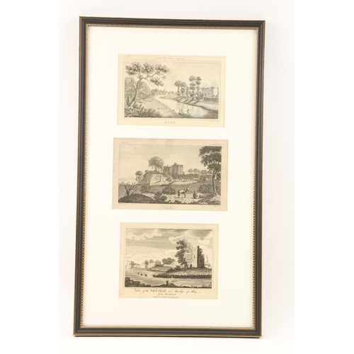 846 - Co. Kildare: Three engraved late 18th Century Views, Athy; Kilkea; & View of White Castle and Br... 