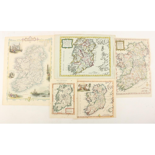 860 - Maps: Ireland, a collection of 5 hand coloured Maps of Ireland to include:* Thomas Kitchen Irel... 