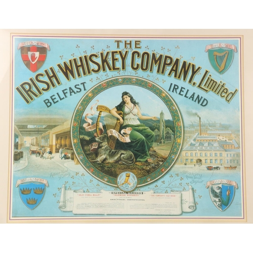 867 - Advertisement: The Irish Whiskey Company Limited, Belfast, Ireland, cold. litho (reprint) depicting ... 