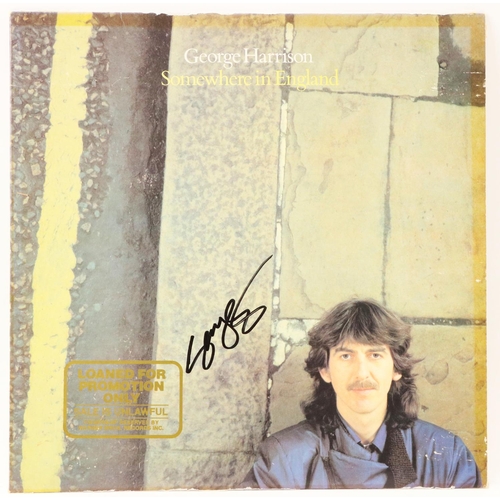 877 - Signed by George HarrisonSomewhere in England, Album sleeve and album and record, Signed  in black o... 