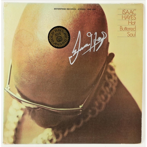 883 - Signed by Isaac HayesHot Buttered Soul, L.P. Enterprise Records Signed  in silvered pen, with 'Gold ... 