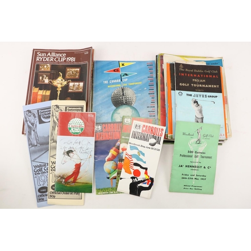 903 - Programmes:  Golf (Irish & International) 1950's-1980's, a collection of Programmes / Cards for ... 