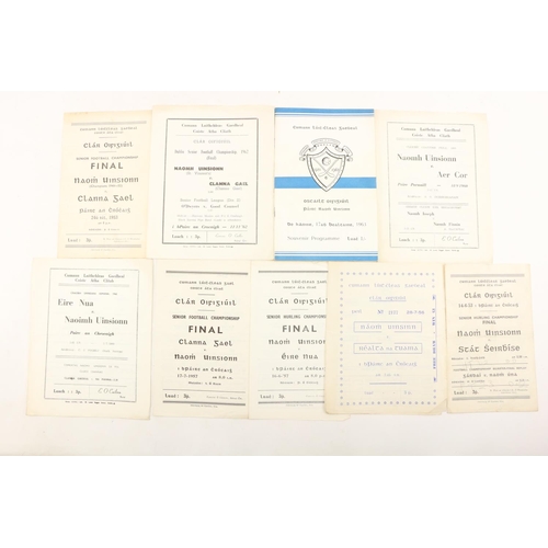 920 - Programmes:  G.A.A.: Hurling & Football, 1950's-60's, [Saint Vincent's] Dublin G.A.A.,... 