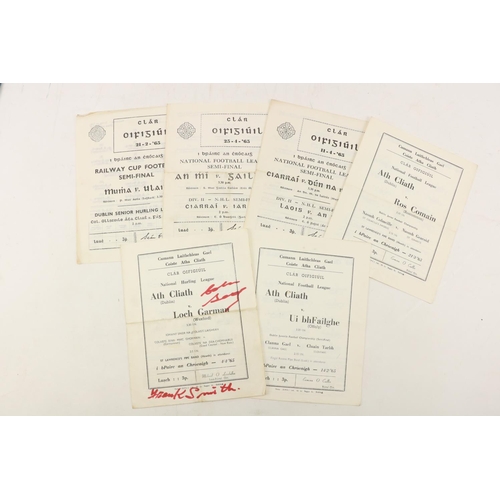 924 - Programmes: G.A.A., (N.H.L. & N.F.L.) & Railway Cup 1965, a group of Official Programmes to ... 