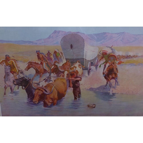 184 - After Frederic Sackrider Remington (1861-1909)A set of 6 artist's Proof coloured Lithographs includi... 