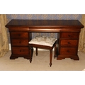 A 5 piece mahogany Empire style Suite of Bedroom Furniture, comprising a pedestal dressing Table and... 