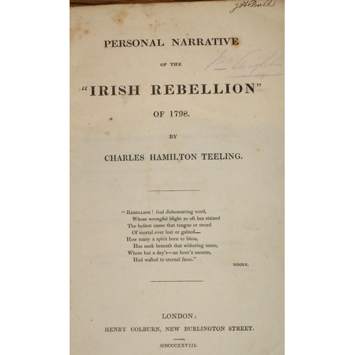 515 - 1798: Hay (Edward) History of the Insurrection of the County Wexford, A.D. 1798, 8vo Dublin 180... 