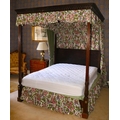 A fine quality Hepplewhite style carved mahogany four poster Bed, with Arcadian arched canopy on fro... 